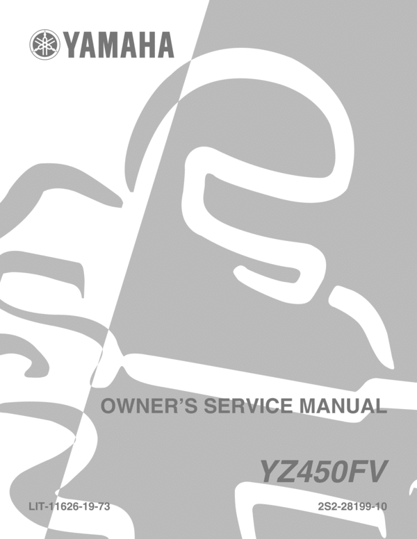Product picture 06 YZ450F Service Manual